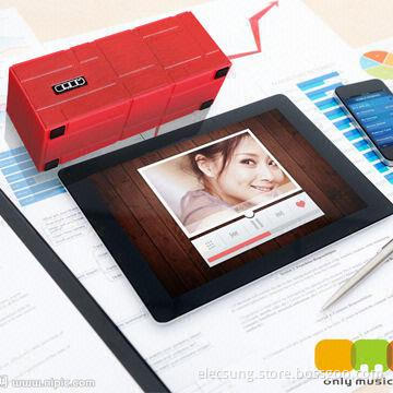 Portable Stereo Bluetooth Speaker for Tablet PCs/Mobile, Handsfree, Line-in, CE, FCC, RoHS Marks